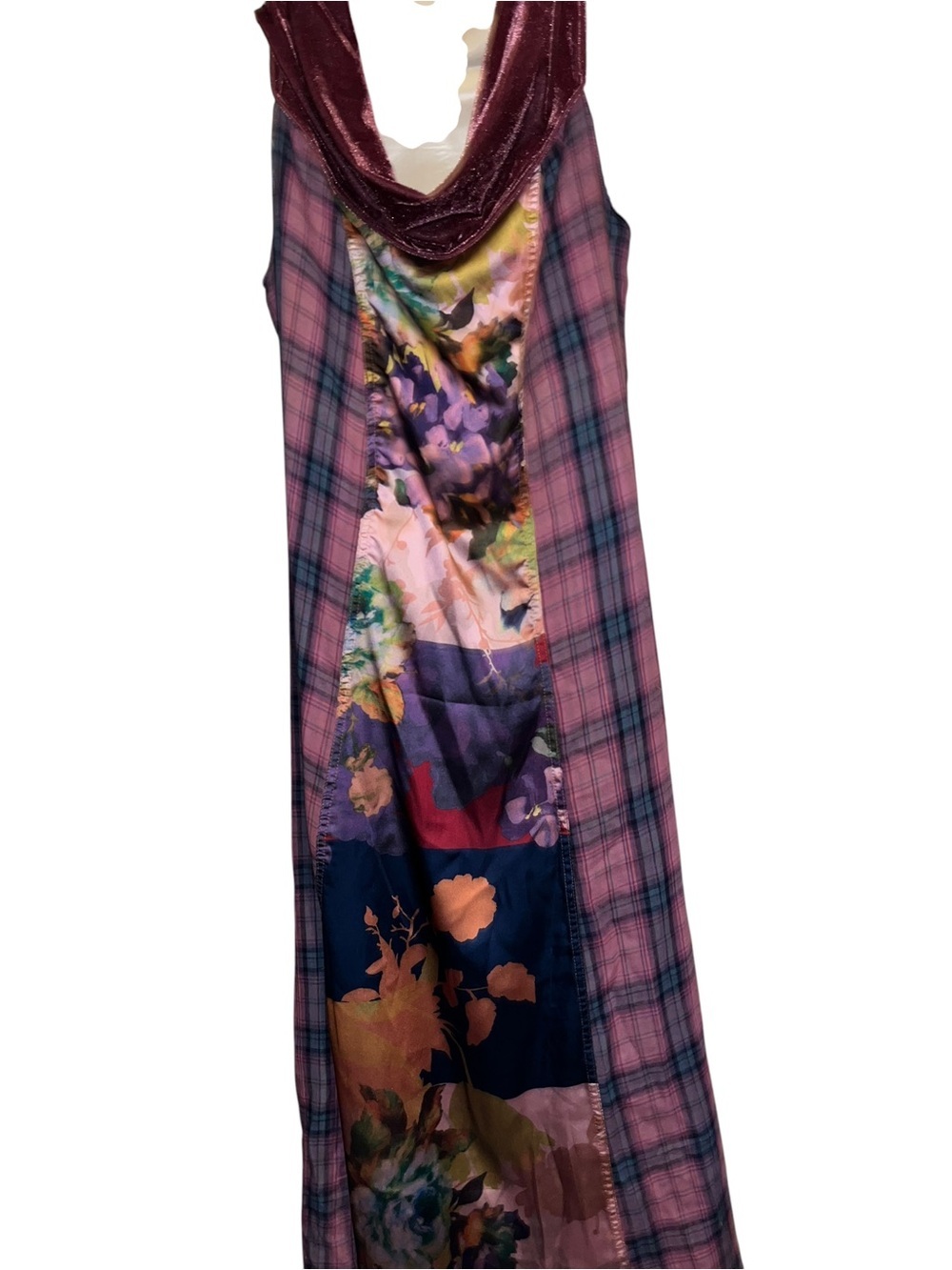 ❤️🔥 Aratta Mixed Media Velvet Cowl Maxi Dress | Large A-30 - Picture 3 of 4